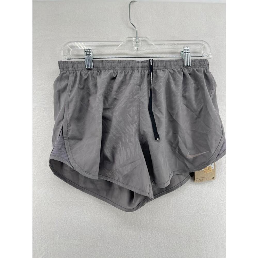 Women's Nike Tempo Running‎ shorts Size Medium Gray Geometric Pattern Lined NWT